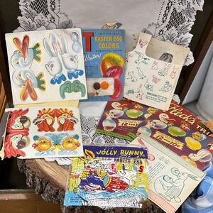 Vintage Easter Craft Set with Stickers and Colors